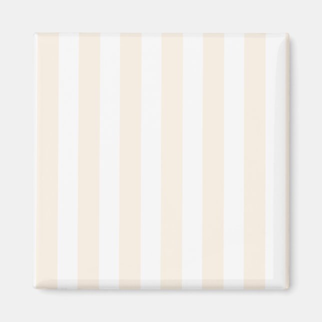 Aimant Bande de bonbons beige et blanche (Devant)