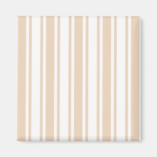 Aimant Bande de bonbons beige et blanche (Devant)