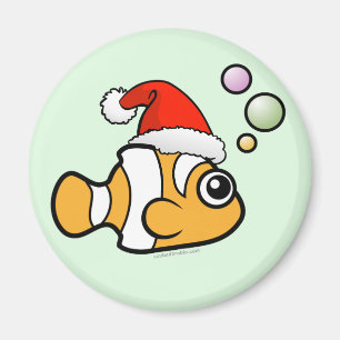 Aimant Bande dessinée Clownfish Père Noël
