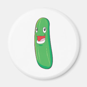 Aimant Bande dessinée heureuse de légume de courgette
