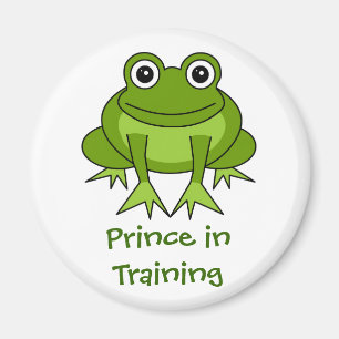 Aimant Bande dessinée mignonne de grenouille - prince