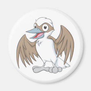 Aimant Bande dessinée riante mignonne de Kookaburra