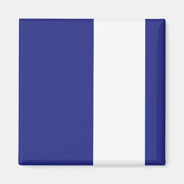 Aimant Bandes bleues et blanches de la marine (Devant)