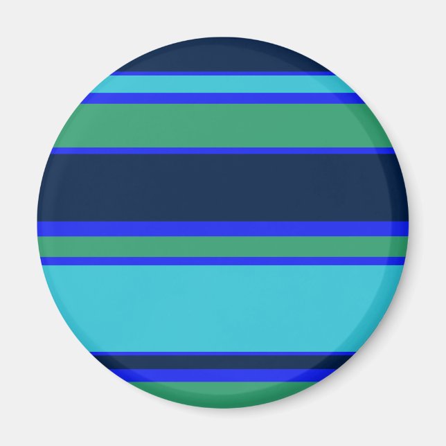 Aimant Bandes bleues et vertes (Devant)