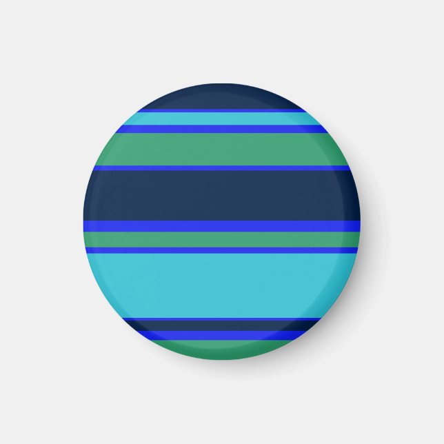 Aimant Bandes bleues et vertes (Devant)