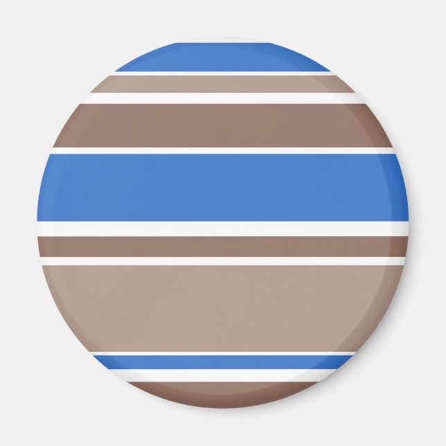 Aimant Bandes Brown et bleues (Devant)