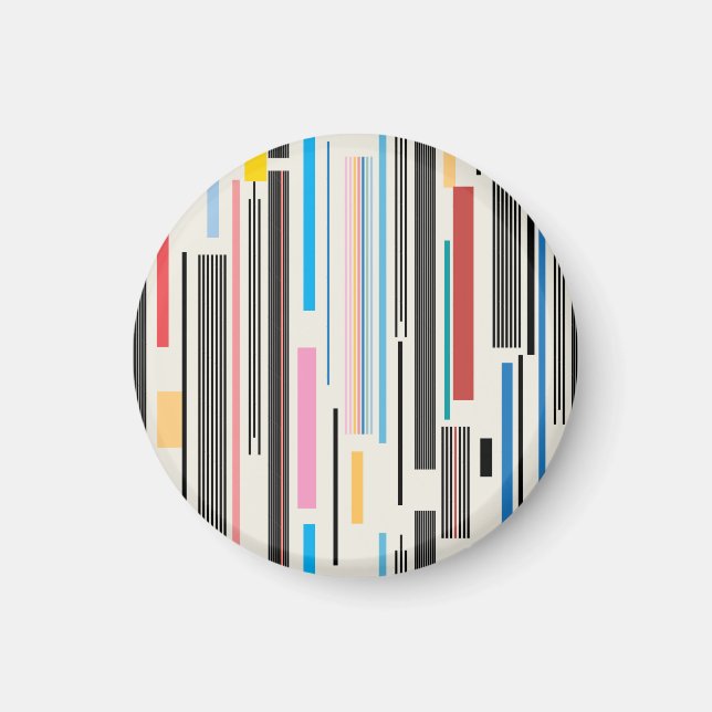 Aimant Bandes colorées : Mélange Motif graphique (Devant)