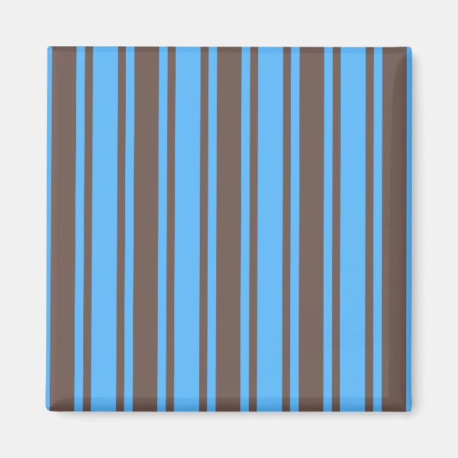 Aimant Bandes de bonbons Brown et bleues (Devant)