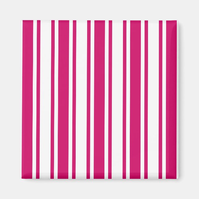 Aimant Bandes de bonbons cerises et blanches (Devant)