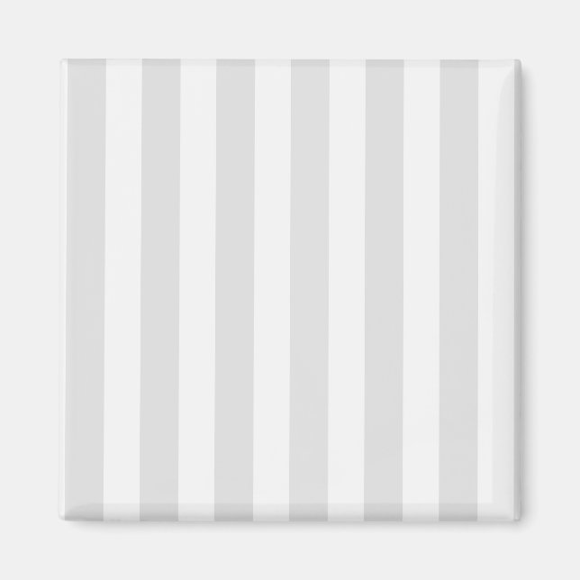 Aimant Bandes de bonbons gris clair et blanc (Devant)