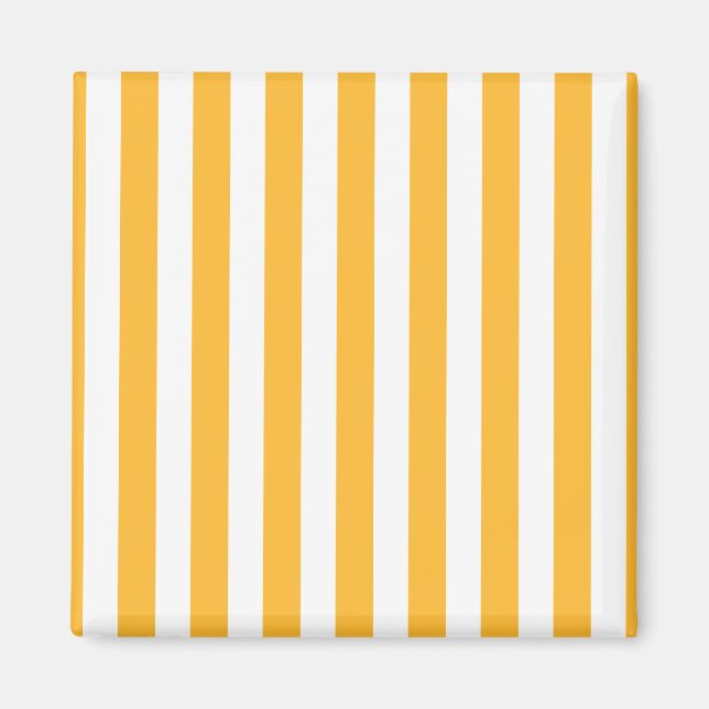 Aimant Bandes de bonbons jaune et blanc ensoleillé (Devant)