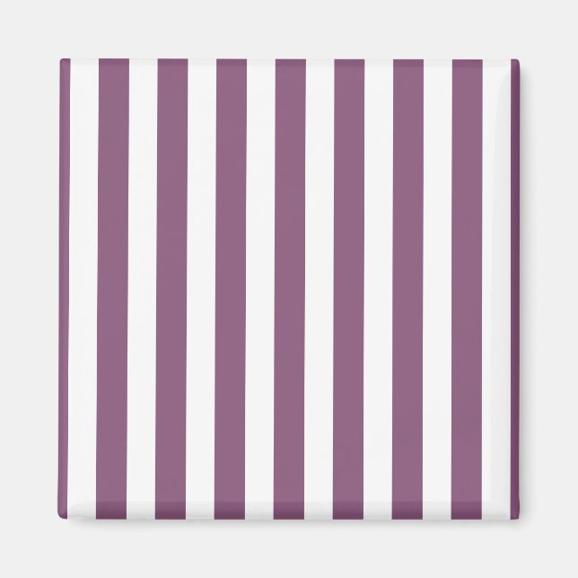 Aimant Bandes de bonbons mauves et blanches (Devant)