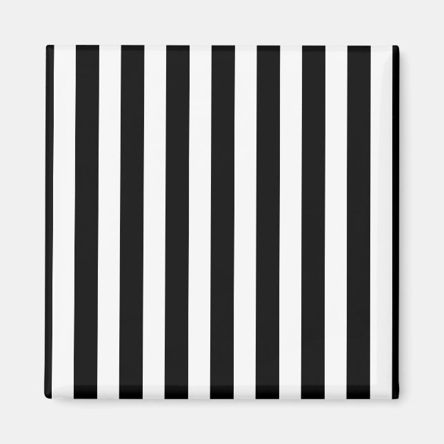 Aimant Bandes de bonbons noir et blanc (Devant)