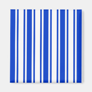 Aimant Bandes de bonbons royales bleues et blanches