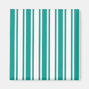 Aimant Bandes de bonbons turquoises et blanches