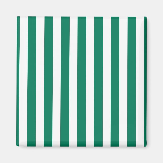 Aimant Bandes de bonbons vert et blanc (Devant)