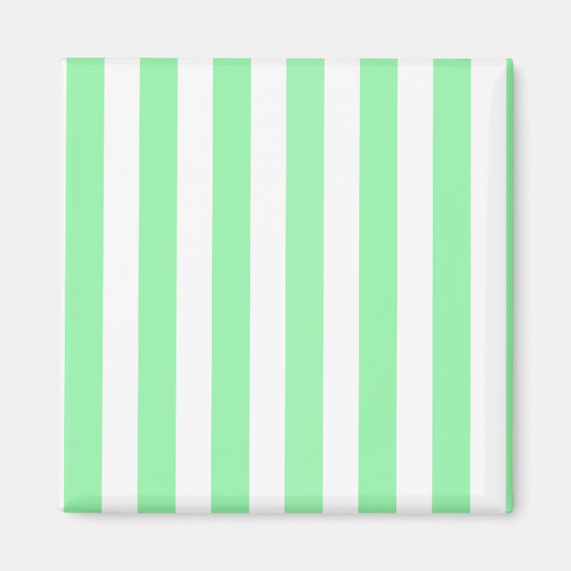 Aimant Bandes de bonbons vertes et blanches (Devant)