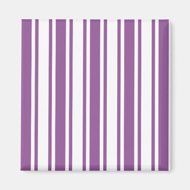 Aimant Bandes de bonbons violettes et blanches (Devant)