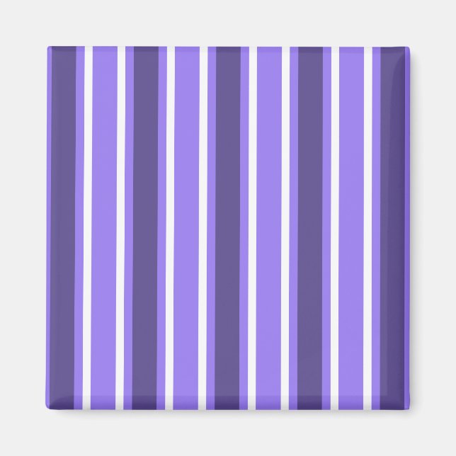 Aimant Bandes de bonbons violettes et blanches (Devant)