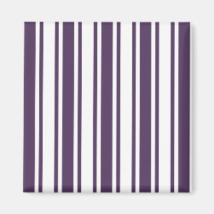 Aimant Bandes de bonbons violettes foncées et blanches