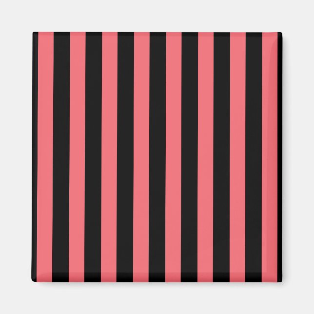 Aimant Bandes de corail et de bonbons noirs (Devant)