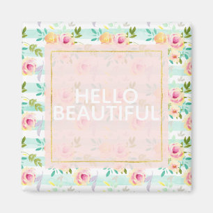 Aimant Bandes de menthe Floral Chic