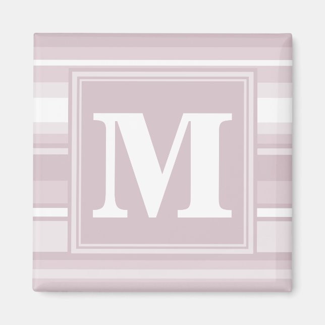 Aimant Bandes de quartz roses monogrammes (Devant)