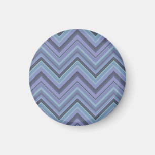 Aimant Bandes de zigzag gris bleu