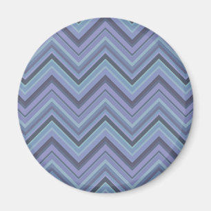 Aimant Bandes de zigzag gris bleu