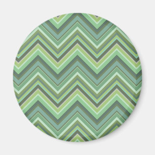 Aimant Bandes de zigzag vert olive