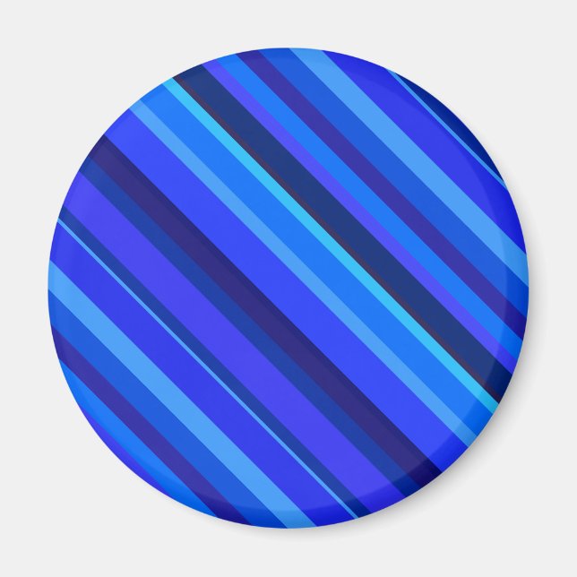 Aimant Bandes diagonales bleues (Devant)