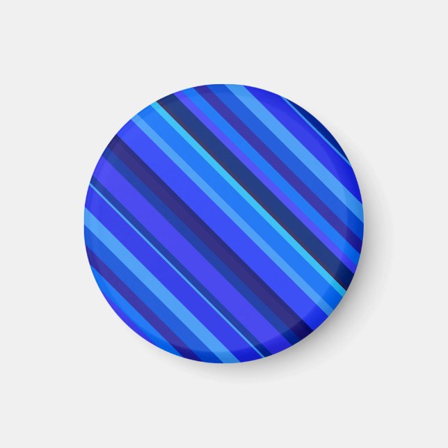Aimant Bandes diagonales bleues (Devant)