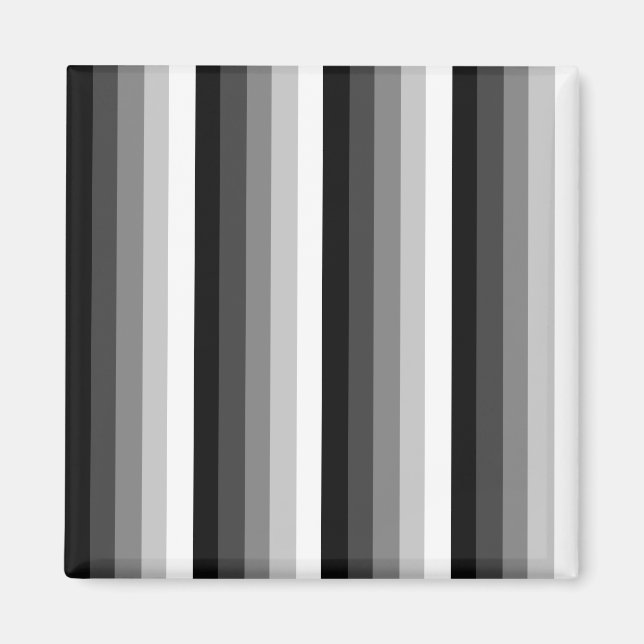 Aimant Bandes d'ombre noir et blanc (Devant)