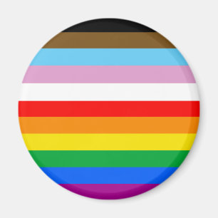 Aimant Bandes du drapeau de progrès LGBTQ+