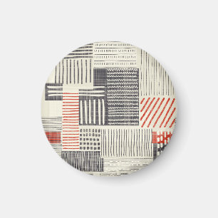 Aimant Bandes géométriques dessinées à la main, motif san