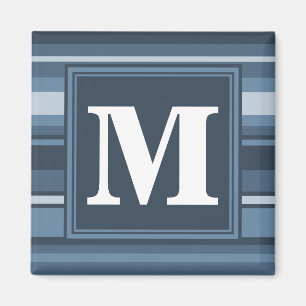 Aimant Bandes gris monogramme