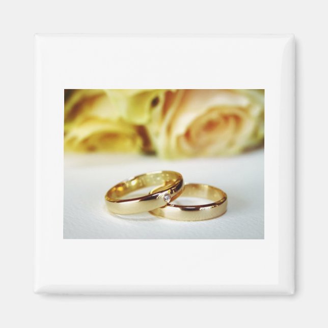 Aimant Bandes Mariage or/Mariage (Devant)