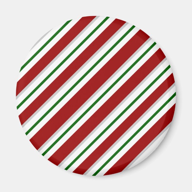 Aimant Bandes rouges et vertes (Devant)