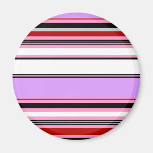 Aimant Bandes rouges violettes mignonnes