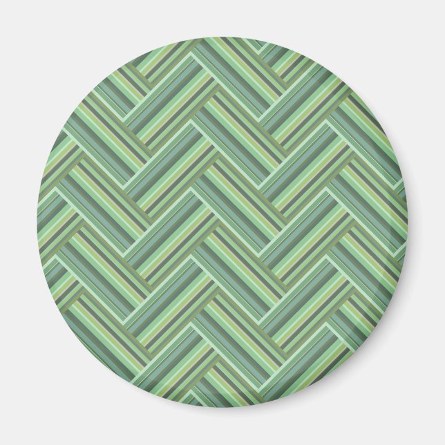 Aimant Bandes vert olive double tissage (Devant)