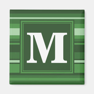 Aimant Bandes vertes monogrammes