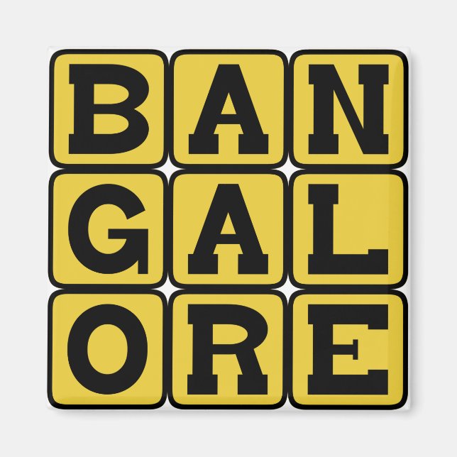 Aimant Bangalore, Bengaluru, Ville en Inde (Devant)
