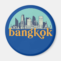 Bangkok Thailand Vintage City Skyline Cityscape