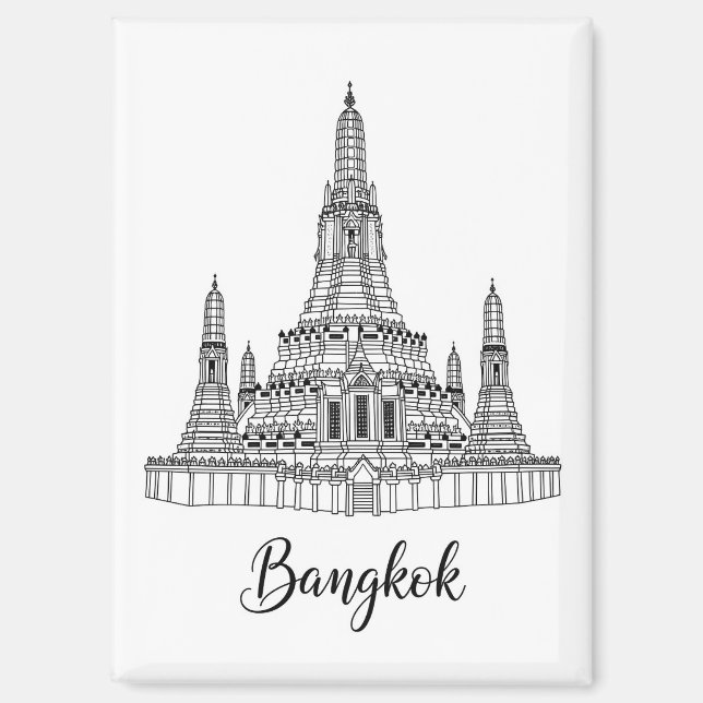 Aimant Bangkok Thaïlande Wat Arun  (Recto)