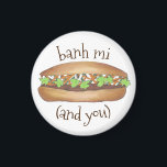 Aimant Banh Mi (et vous), Sandwich alimentaire vietnamien<br><div class="desc">Il présente une illustration originale d'un délicieux sandwich vietnamien à base de banh mi, avec BANH MI AND YOU dans une police amusante. Idéal pour votre gourmet préféré ! Ne vois-tu pas ce que tu cherches ? Vous avez besoin d'aide pour la personnalisation ? Cliquez sur "rebeccaheartsny" (en haut à...</div>