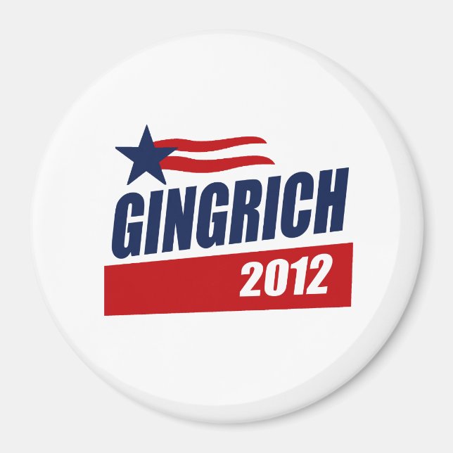 AIMANT BANNIÈRE DE CAMPAGNE GINGRICH 2012 (Devant)