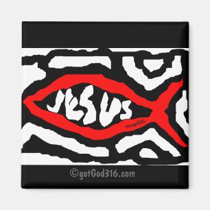 Aimant Bannière Jésus gotGod316.com Écriture