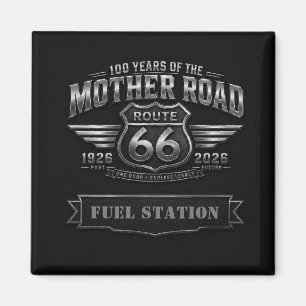 Aimant Bannière personnalisée Badge Art Route 66 Centenai