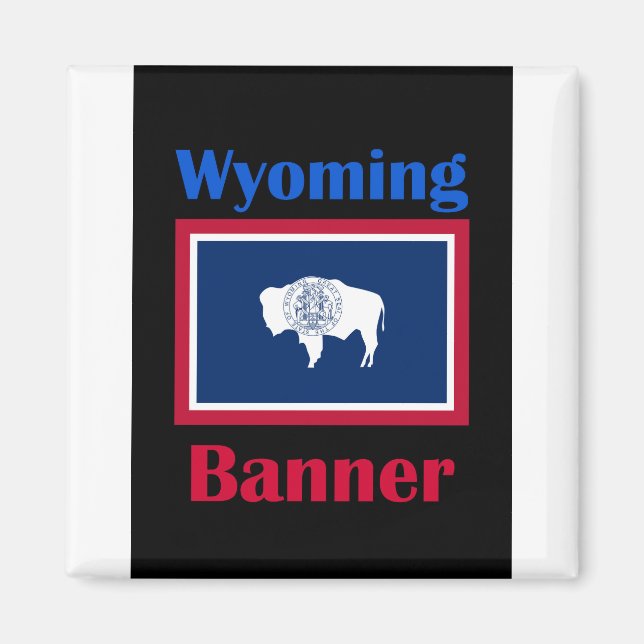 Aimant Bannière Wyoming (Devant)