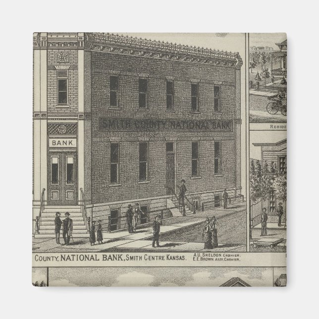 Aimant Banques, Résidence, Hull House, Smith Centre, Kans (Devant)